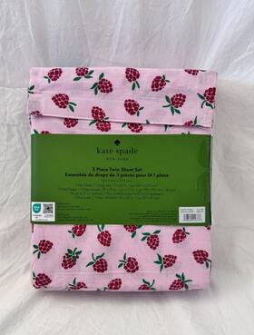 Kate Spade New York 198099158778 3 Pc Ny Raspberries Festive Pink Twin Sheet Set Nip Kate Spade New York 198099158778 3 Pc Ny Raspberries Festive Pink Twin Sheet Set Nip