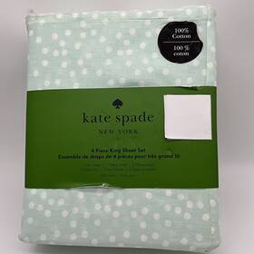 Kate Spade New York 198099162539 4 Piece King Sheet Set Holiday Scatter Powder Blue 100% Cotton Kate Spade New York 198099162539 4 Piece King Sheet Set Holiday Scatter Powder Blue 100% Cotton