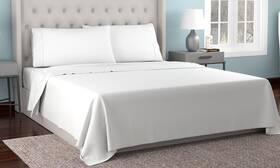 Kathy Ireland 008678728837 300 Thread Count Organic Cotton Percale 4 Pcs Sheet Set King White Kathy Ireland 008678728837 300 Thread Count Organic Cotton Percale 4 Pcs Sheet Set King White