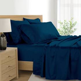 101825-1000-q-blue Kathy Ireland 1000 Thread Count Egyptian Cotton Rich 6-piece Queen - Blue Cover