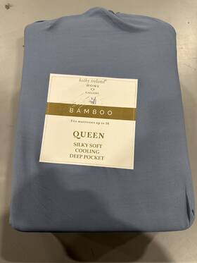 Ki-6pc-queen-blue Kathy Ireland 100% Rayon From Bamboo Cooling Queen Sheet Set 6 Piece - Blue