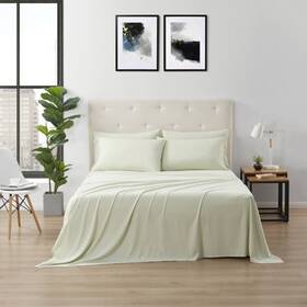 Ki-6pc-queen-sage Kathy Ireland Bamboo Cooling 6 Piece Sheet Set With Deep Pockets Queen - Sage