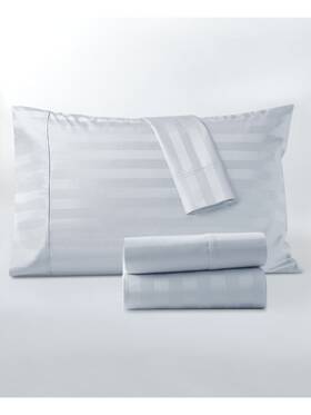 Jet10205 Kensingston Garden Valencia Gray Striped 1000 Thread Count King Sheet Set Jet10205 Kensingston Garden Valencia Gray Striped 1000 Thread Count King Sheet Set