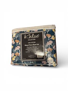 Khlae 501159753328 Collection 100% Cotton 6 Pieces Sheet Set 800 Count King Size New
