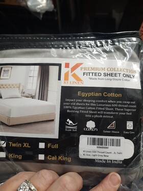 Ki Linen 481666357125 Fitted Sheet Twinxl Egyptian Cotton New