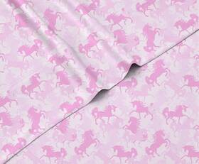 Kids Rule 812091034303 4 Pc Sheet Set - Unicorn Camouflage Pink Full Size