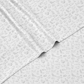 Kids Rule 812091035430 3-piece Cat Sketch Sheet Set For - 1 Twin Flat Fitted Shee