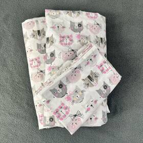 94963 Kids Zone Twin Sheet Set Kitty Cat Faces Grey And Pink 3 Piece 94963 Kids Zone Twin Sheet Set Kitty Cat Faces Grey And Pink 3 Piece