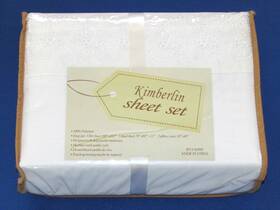 84890 Kimberlin Sheet Set King Sz/white 1-flat 1-fitted And 2-pillowcases New 84890 Kimberlin Sheet Set King Sz/white 1-flat 1-fitted And 2-pillowcases New