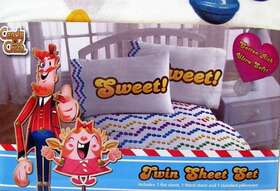 King 032281298517 Candy Crush Twin Sheet Set