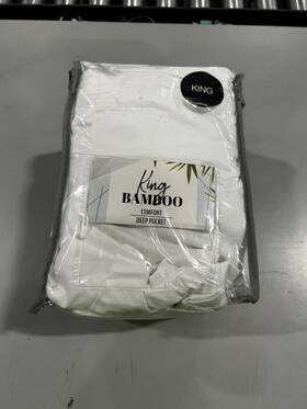 King Bamboo 008678858084 Comfort Deep Pocket Luxury Sheet Set 4pc Size - White
