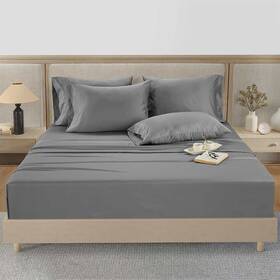 Kirkland 096619056712 Signature 680 Thread Count 6 Piece Sheet Set - Calif King Gray New
