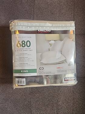 Kirkland 096619056804 Signature King Size 6-piece Sheet Set - Oatmeal