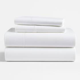 Hah-07 Krishna 4 Pcs King Sheet Set 100 Giza Egyptian Cotton Fits 18 Deep White Solid