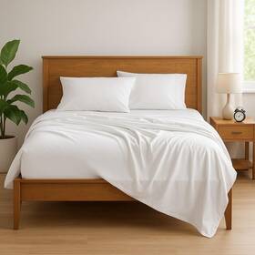 Hah-600tcss-081 Krishna Egyptian Cotton King Sheet Set 4pc 15in Deep Pocket White