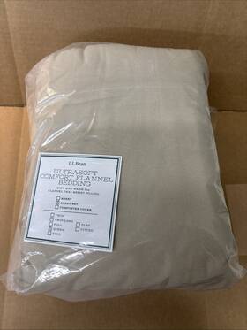 294264 L.l. Bean Ll Ultrasoft Comfort Flannel Bedding Queen Size Sheet Set Driftwood Beige 294264 L.l. Bean Ll Ultrasoft Comfort Flannel Bedding Queen Size Sheet Set Driftwood Beige