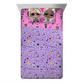 L.o.l. Surprise 073558804604 Lol 4pc Full Sheet Set Pink And Purple Nwot
