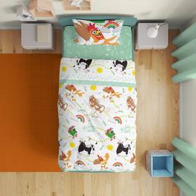 La Granja De Zen N 796384054700 Sheet Set Twin 3 Piece Flat 66x96ftft Fitted 39x75ftft Pillo