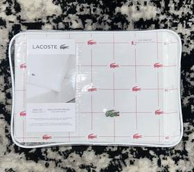 15876038 Lacoste 100% Cotton Percale Twin Slice Sheet Set Baroque Rose