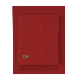 17138338 Lacoste Slice 100% Cotton Percale 4-pc Sheet Set King Color Chill Pepper