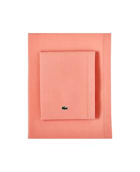 1782238 Lacoste Slice 100% Cotton Percale 4-pc Sheet Set Queen Canyon