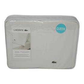 19265238 Lacoste Queen Sheet Set 100% Cotton Percale Iced Mint Green 4 Piece