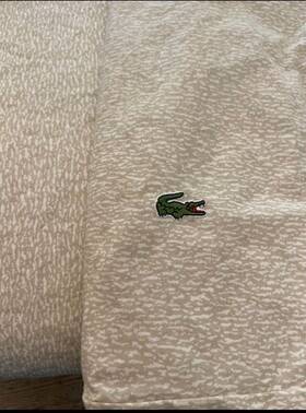 20392938v Lacoste 100% Cotton Percale Twin Xl Textured Dash Pattern-beige