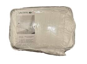 Lacoste 734737425774 100% Cotton Percale Sheet Set Full White Solid 4-piece Bedding New