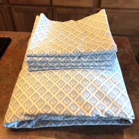 513103 Lands End Landsft 6pc King Sheet Set 100% Supima Cotton No Iron Flat Fittedpillowcases