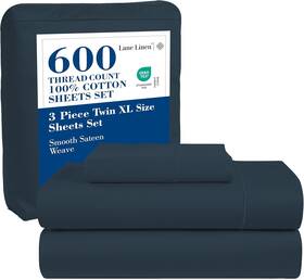600tcctnsld3pctxlss-ebl Lane Linen Twin Xl Bed Sheets Set - 600 Thread Count Estate Blue 600tcctnsld3pctxlss-ebl Lane Linen Twin Xl Bed Sheets Set - 600 Thread Count Estate Blue