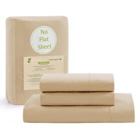 Lane Linen 810083900445 King Fitted Sheet 100% Organic Cotton 3-piece Set 1 2 Pillowc