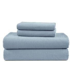 Lane Linen 810083903088 Cotton Flannel King Size Sheets Set - Brushed For Extra Softness