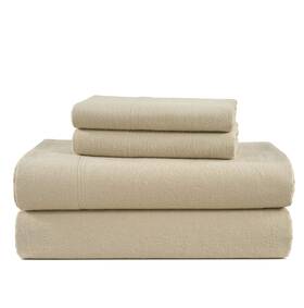Lane Linen 810083903132 100% Cotton King Flannel Sheets Set - Brushed For Extra Softness