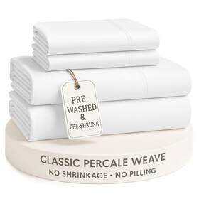 Lane Linen 840399709654 California King Sheet Set Long-staple White
