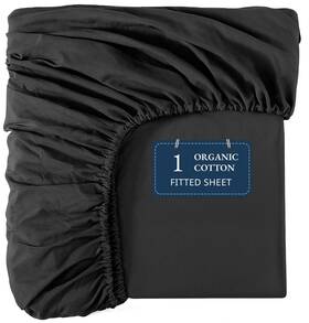 Lane Linen 840399715433 100% Organic Cotton Twin Xl Size Fitted Sheet 13 Black Lane Linen 840399715433 100% Organic Cotton Twin Xl Size Fitted Sheet 13 Black