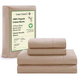 Lane Linen 840399774690 100% Organic Cotton Rv Queen Sheet Sets 4pc Bed Sheets Short Si Lane Linen 840399774690 100% Organic Cotton Rv Queen Sheet Sets 4pc Bed Sheets Short Si