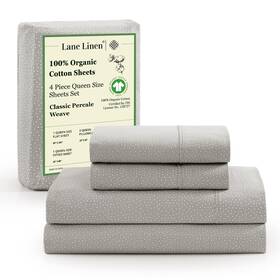 Lane Linen 904448906110 100% Organic Cotton Queen Sheets Fade Resistant Printed Soft And Comfy Luxury Lane Linen 904448906110 100% Organic Cotton Queen Sheets Fade Resistant Printed Soft And Comfy Luxury