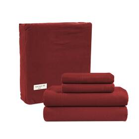 Flnl3pctwss-rst Lane Linen Cotton Flannel Sheets Twin Size - Brushed For Extra Softness Lightweight &