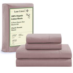 Ogn160ss-qn-lil Lane Linen Queen Size Sheets Set 100% Organic Cotton Sheet 4 Pc S