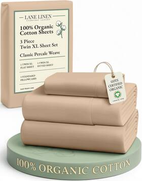 Ogn160ss-txl-tpe Lane Linen 100% Organic Cotton Twin Xl Sheets Set Fully Elasticized Bed Tw Inch Ogn160ss-txl-tpe Lane Linen 100% Organic Cotton Twin Xl Sheets Set Fully Elasticized Bed Tw Inch