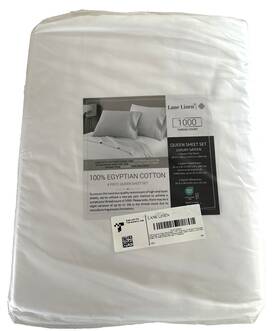 Rn155286 Lane Linen 1000 Thread Count Egyptian Cotton Queen Sheet Set 4pc White New Rn155286 Lane Linen 1000 Thread Count Egyptian Cotton Queen Sheet Set 4pc White New