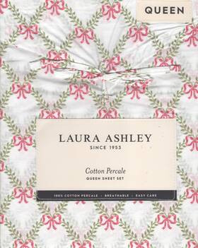 Laura Ashley 199165054277 Queen Sheet Set Bow Trellis Green 4pc Cottage Holiday Farmhouse Red Laura Ashley 199165054277 Queen Sheet Set Bow Trellis Green 4pc Cottage Holiday Farmhouse Red