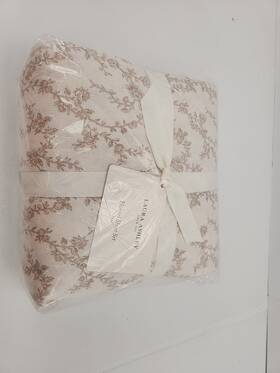 Laura Ashley 445007127177 Sheet Set Full Size Victoria 4-piece Beige Floral Soft Flannel
