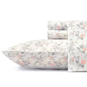 52982024 Laura Ashley Rosalie Flannel Sheet Set Queen - Gray