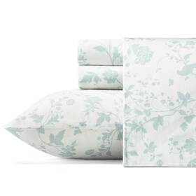 Laura Ashley 883893536128 Queen Sheets Soft Sateen Cotton Bedding Set - Sleek Smooth And Breathable
