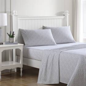 Laura Ashley 883893795860 Twin Xl Sheets Cotton Percale Bedding Set Lightweight And Breathable Home D