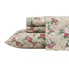 Laura Ashley 883893837072 Full Sheets Set Cotton Percale Bedding Lightweight And Breathable Home Decor
