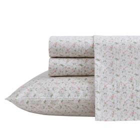 Laura Ashley 883893858107 Twin Xl Sheets Cotton Percale Bedding Set Lightweight And Breathable Home D
