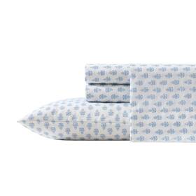 Laura Ashley 883893858398 King Sheets Cotton Percale Bedding Set Lightweight And Breathable Home Deco