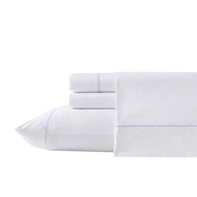 Laura Ashley 883893859128 Sheet Set Breathable Cotton Percale Bedding With Matching Pillowcases Sof